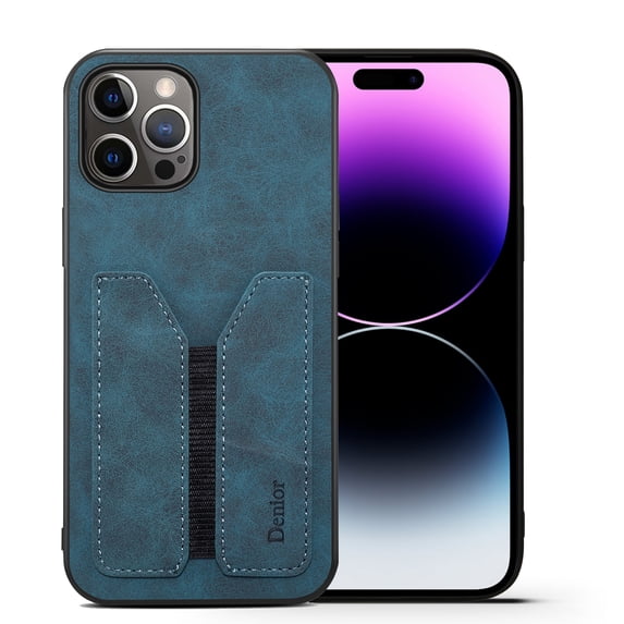Premium Retro PU Leather Phone Case with Credit Card Holder,Wallet Case Compatible with iPhone 15 Plus,Durable Shockproof Rugged Ultra Slim Protective Cover Case for iPhone 15 Plus,Blue