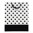 thumbnail image 1 of Premium Reusable Chic Black and White Paper Gift Bag with Satin Ribbon Satin Ribbon Handles, 1 of 4
