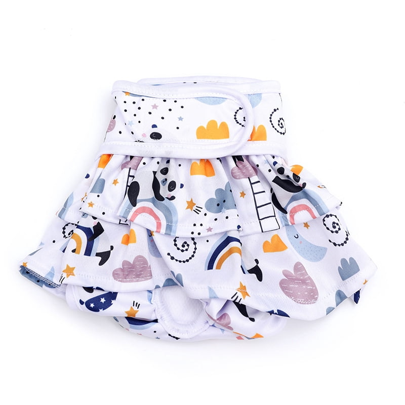 Premium Reusable Doggie Diapers，High Absorbency Leak-Proof Puppy Diapers for Female Dog in Heat, Period, Incontinence, Excitable Urination Girl Dog Diapers Dress