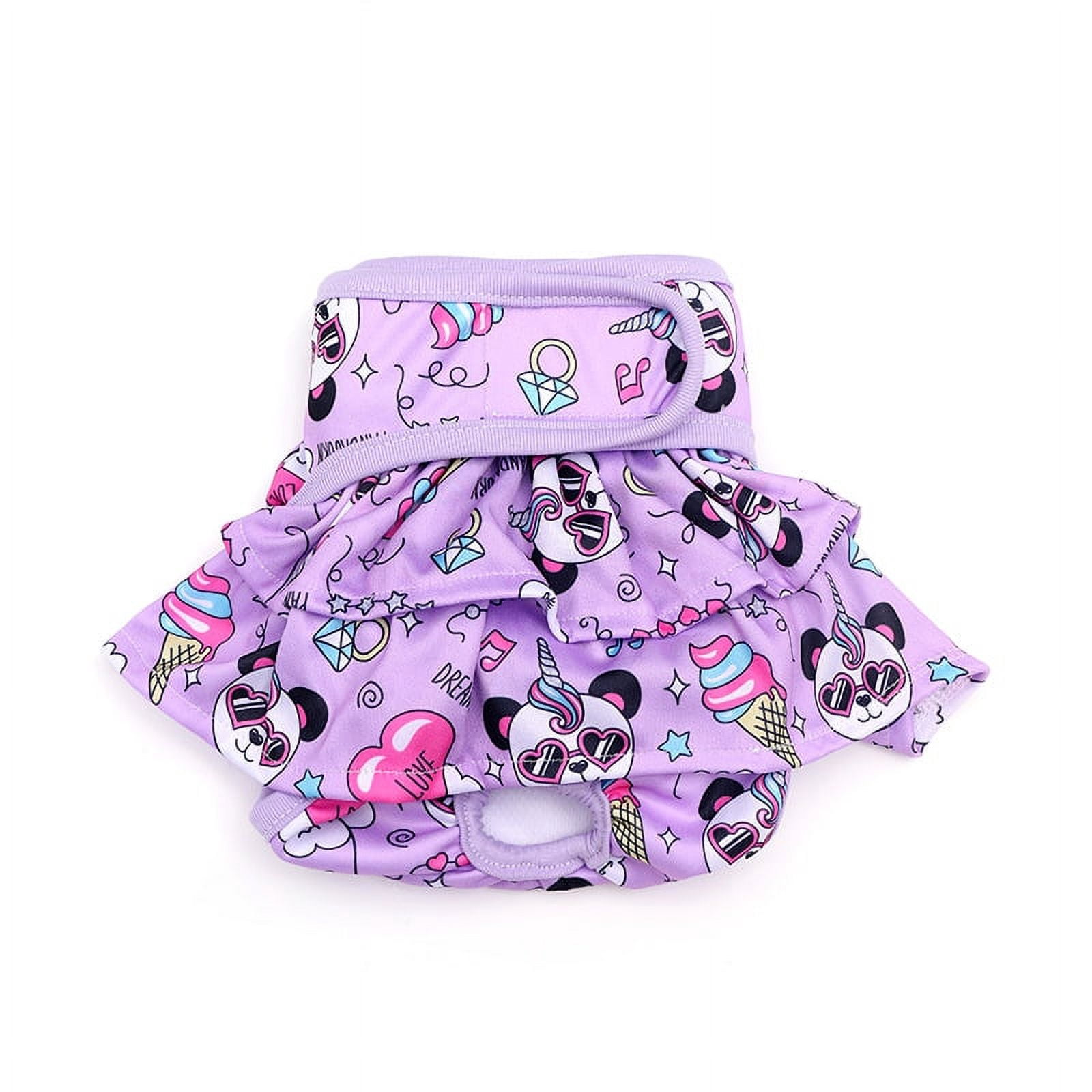 Premium Reusable Doggie Diapers，High Absorbency Leak-Proof Puppy Diapers for Female Dog in Heat, Period, Incontinence, Excitable Urination Girl Dog Diapers Dress
