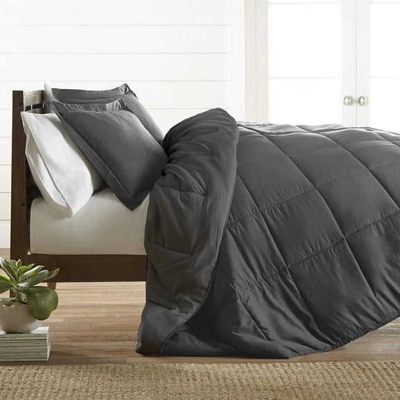 Premium Reversible Bamboo Comforters by All That Jazz Dark Grey