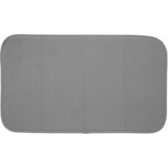 Premium Reversible Dish Drying Mat for Kitchen: 16" x 28" Ultra-Absorbent, Long-Lasting, No Condensation, and Oversized for Large Pots and Pans - 1 Pack, Pewter