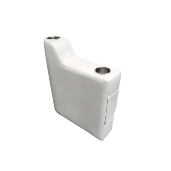 Premium Right Hand Pontoon Armrest - White - 27.25 in. - Durable Marine Vinyl