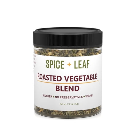 SPICE + LEAF Roasted Vegetable Seasoning Blend, Vegan and Kosher Kitchen Spices, 2.7 oz