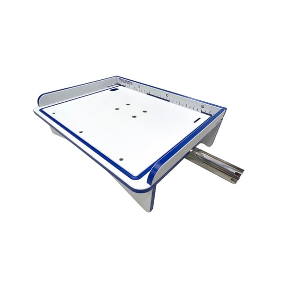 Premium Rod Mount 18" or 33" Raised Fillet Table – 3-in-1 Bait Fish Station | Fits Rod Holders, Buckets Flat Surfaces | Marine-Grade HDPE | Ruler, Juice Groove, Knife Tool Slots
