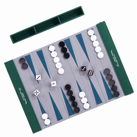 Premium Rolls Up Backgammon Board PU Backgammon Game Mat Board Foldable Design For Camping And Social Gatherings