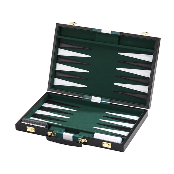 Premium Rolls Up Backgammon Board PU Leather Backgammon Game Mat Board Foldable Design For Camping And Social Gatherings