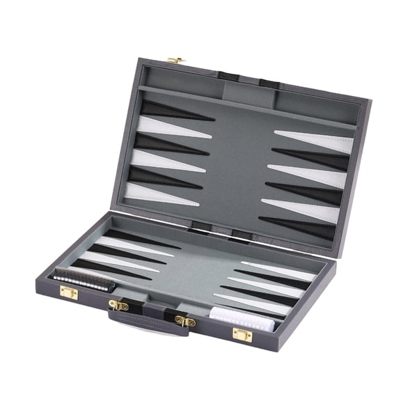 Premium Rolls Up Backgammon Board PU Leather Backgammon Game Mat Board Foldable Design For Camping And Social Gatherings