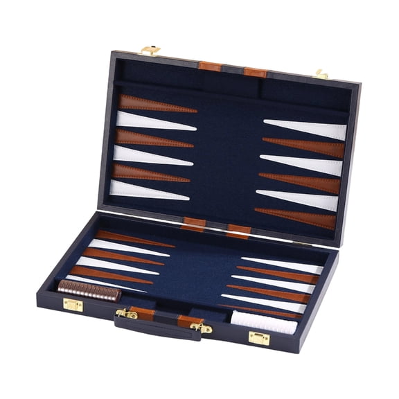 Premium Rolls Up Backgammon Board PU Leather Backgammon Game Mat Board Foldable Design For Camping And Social Gatherings