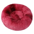 thumbnail image 1 of Round Calming Cat Bed with Plush , 15.7 Inch Washable Pet Bed for Indoor Cats & Small Dogs - Anti-Anxiety Donut Cushion with Thick Non- Base for Cozy Comfort, 1 of 4