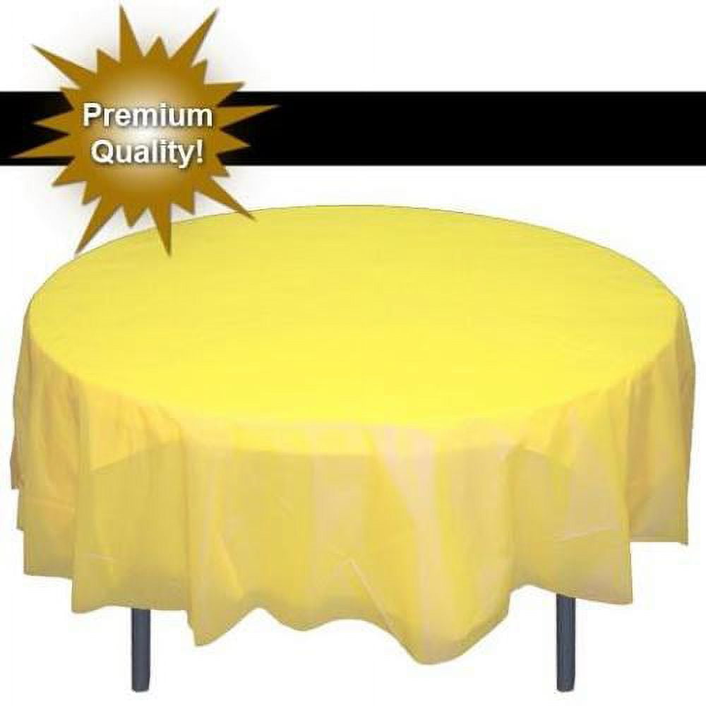 Premium Round Light Yellow Table Cover