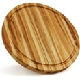 thumbnail image 1 of Premium Round Wood Cutting Board with Juice Groove, Teak Wooden Cutting Boards for Kitchen, Small Chopping Board, Fathers Day Gift, 1-Year Manufacturer Warranty (S, 15.8 x 15.8 x 1.25 inches), 1 of 4