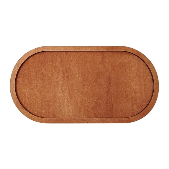 Premium Round Wooden Serving Tray – Natural Wood Platter for Kitchen, Dining, Coffee Table, Snacks, Fruits, Decor