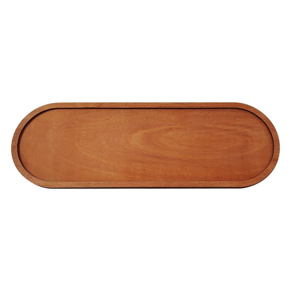 Premium Round Wooden Serving Tray – Natural Wood Platter for Kitchen, Dining, Coffee Table, Snacks, Fruits, Decor