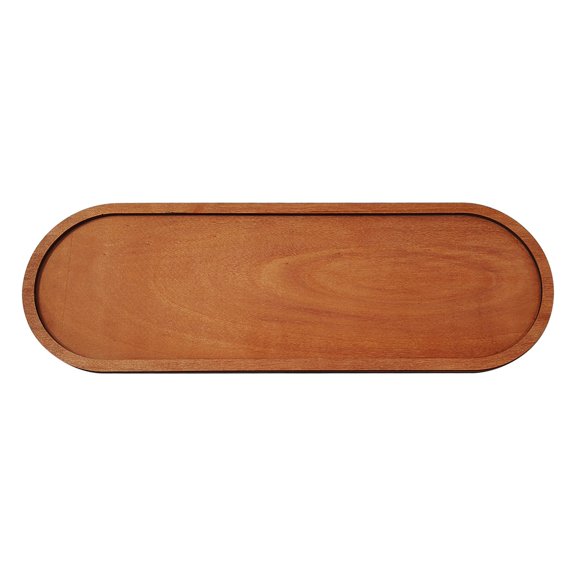 Premium Round Wooden Serving Tray – Natural Wood Platter for Kitchen, Dining, Coffee Table, Snacks, Fruits, Decor