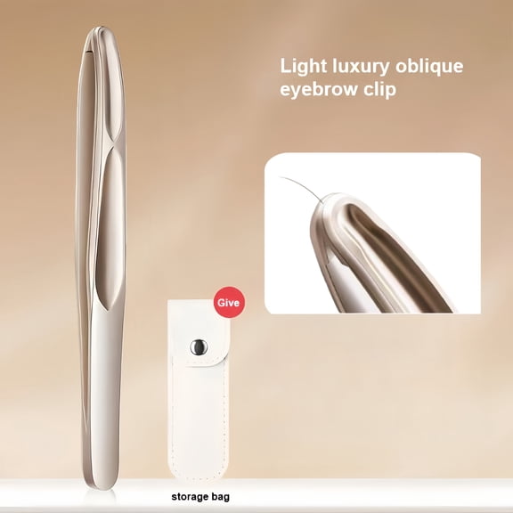 Premium Rounded-Tip Tweezers for Eyebrow & Facial Hair Removal — Gentle, Mark-Free Grip; Precise Trimming of Short Hairs; Effortless Grooming of Eyebrows, Beards, and Sideburns