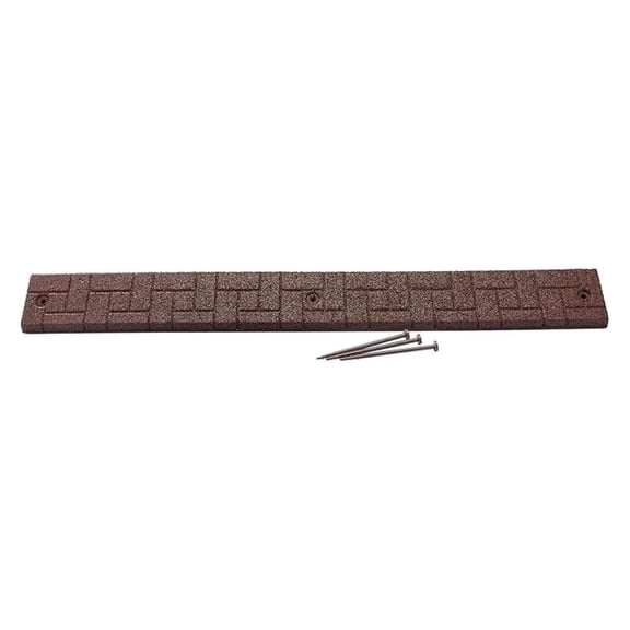 Premium Rubber Angled Terracotta Landscape Edging - 4 ft. Long, 3.5 in. High 4 in. Deep (2, Brown)