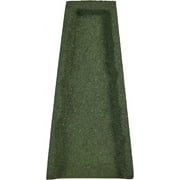 Premium Rubber Downspout Block Rain Guard Stone Textured Drain Extender (Green)
