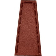 Premium Rubber Downspout Block Rain Guard Stone Textured Drain Extender (Red)
