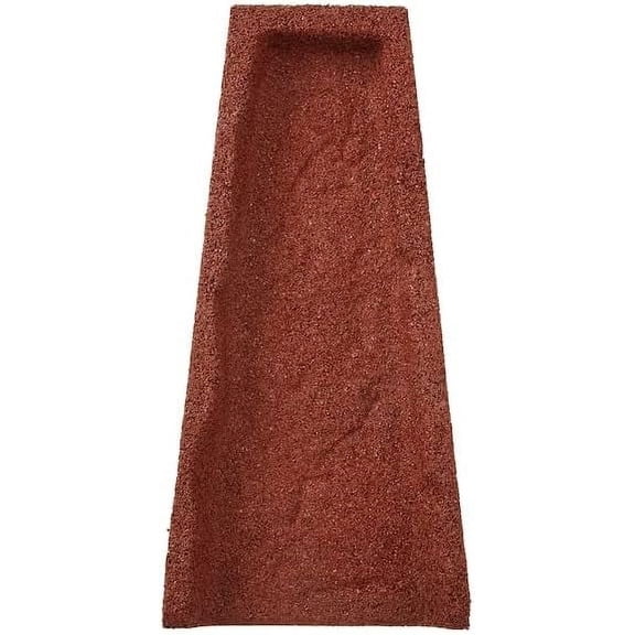 Premium Rubber Downspout Splash Block, Rain Guard, Stone Textured Drain Extender (3 Pack, Red)