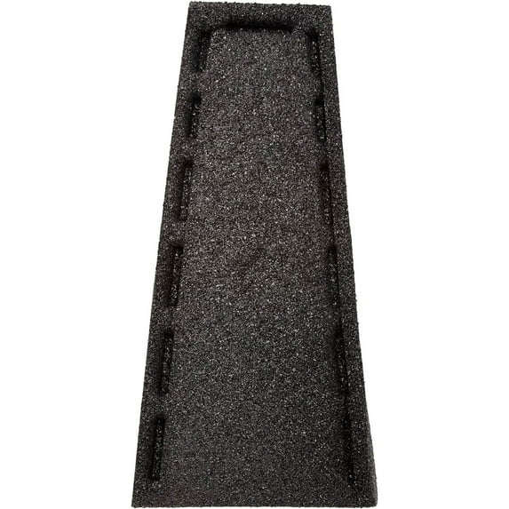 Premium Rubber Downspout Splash Block Rain Guard Stone Textured Drain Extender (Black)