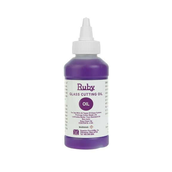 Premium Ruby Glass Cutting Oil 4 Oz Bottle