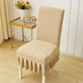 thumbnail image 1 of Premium Ruffled Skirt Dining Chair Covers,Stretchable Removable Washable Chair Slipcovers for Dining Room,Kitchen,Banquet,Wedding and Party,Soft Textured Decorative Chair Protector, 1 of 5