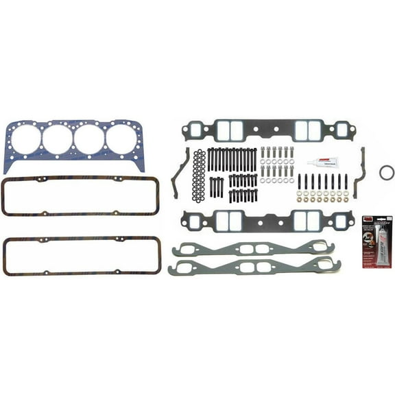 Premium SBC 283 to 350 Cylinder Head and Intake Install Kit 55-86