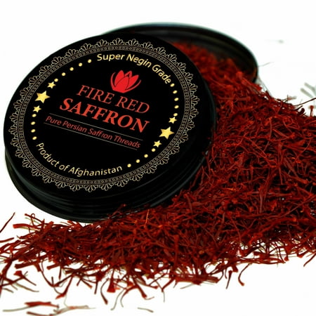 Premium Saffron Threads, Pure All Red Saffron Spice | Super Negin Grade | For Culinary Use Such as Tea, Paella, Golden Milk, Rice, & Risotto– 10 Grams