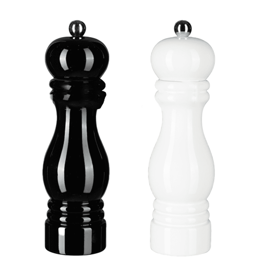 Premium Salt and Pepper Grinder, Wood Salt and Pepper Shakers with Ceramic  Core, Refillable Manual Mill - 2pcs white