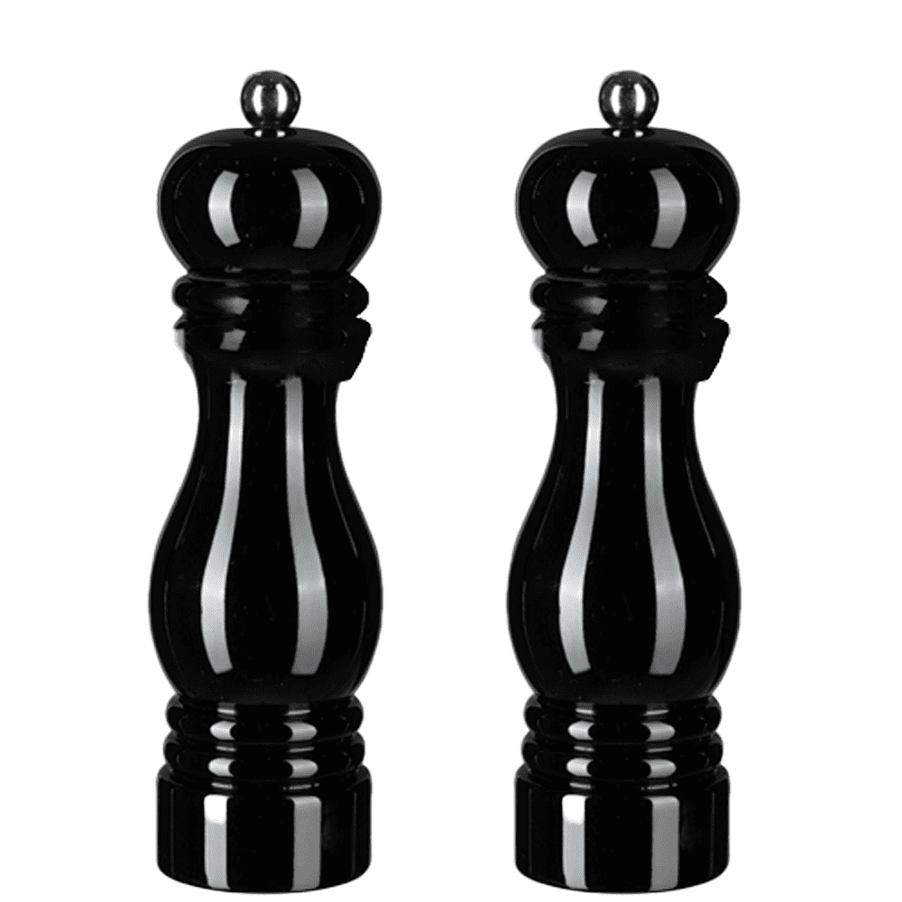 Wooden Salt And Pepper Grinder Set Black Beechwood - Temu