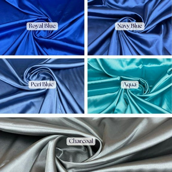 Premium Satin Charmeuse Fabric by the Yard – Smooth, Lustrous & Elegant Non-Stretch Satin for Wedding Gowns, Lingerie, Dresses & Apparel | Valentina Textiles Inc. ( 1 Yard, Charcoal )