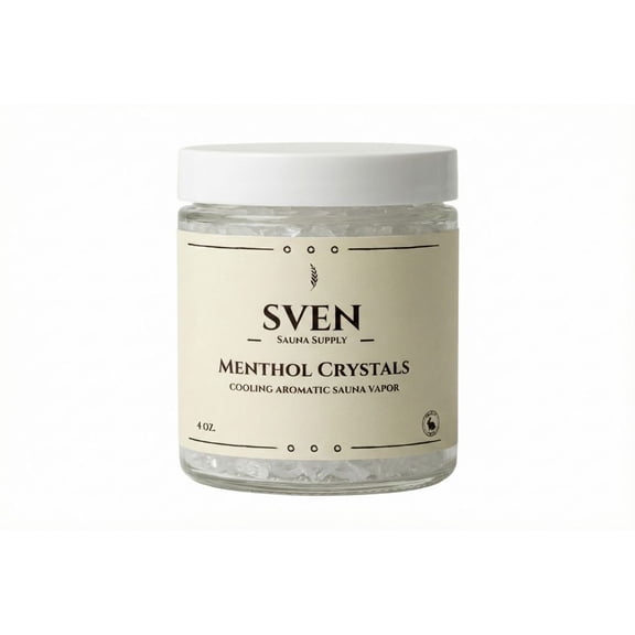Premium Sauna Menthol Crystal Sauna Aromatherapy & Cooling Sauna Scents Pure Menthol Vapors for Sauna Rocks & Sauna Stones Luxury Steam Room Accessories & Dry Sauna Accessories, 4 oz