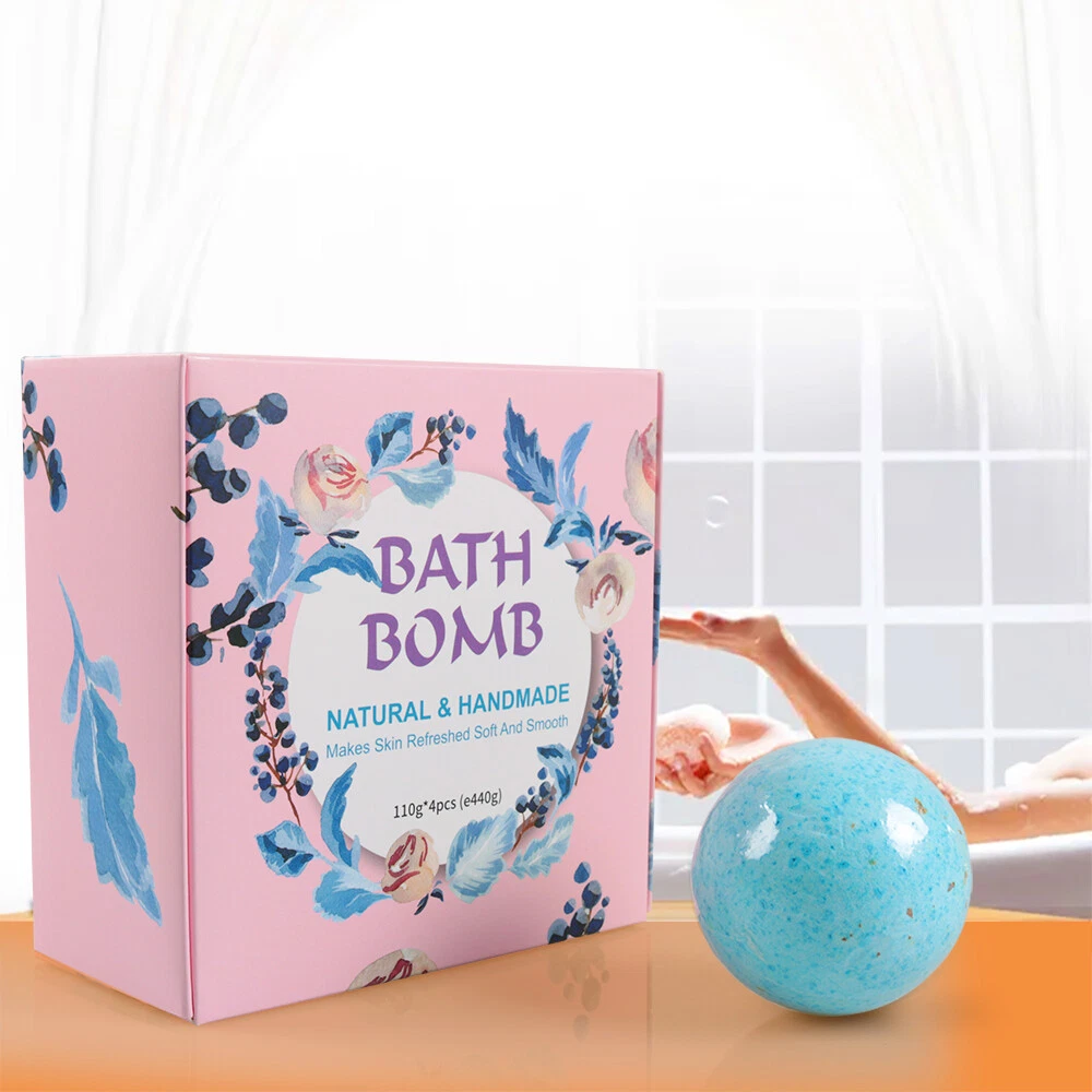 Premium Scented Assorted Fragrance Bath Bombs Spa Luxury Gift Set / 4 Bath Bombs