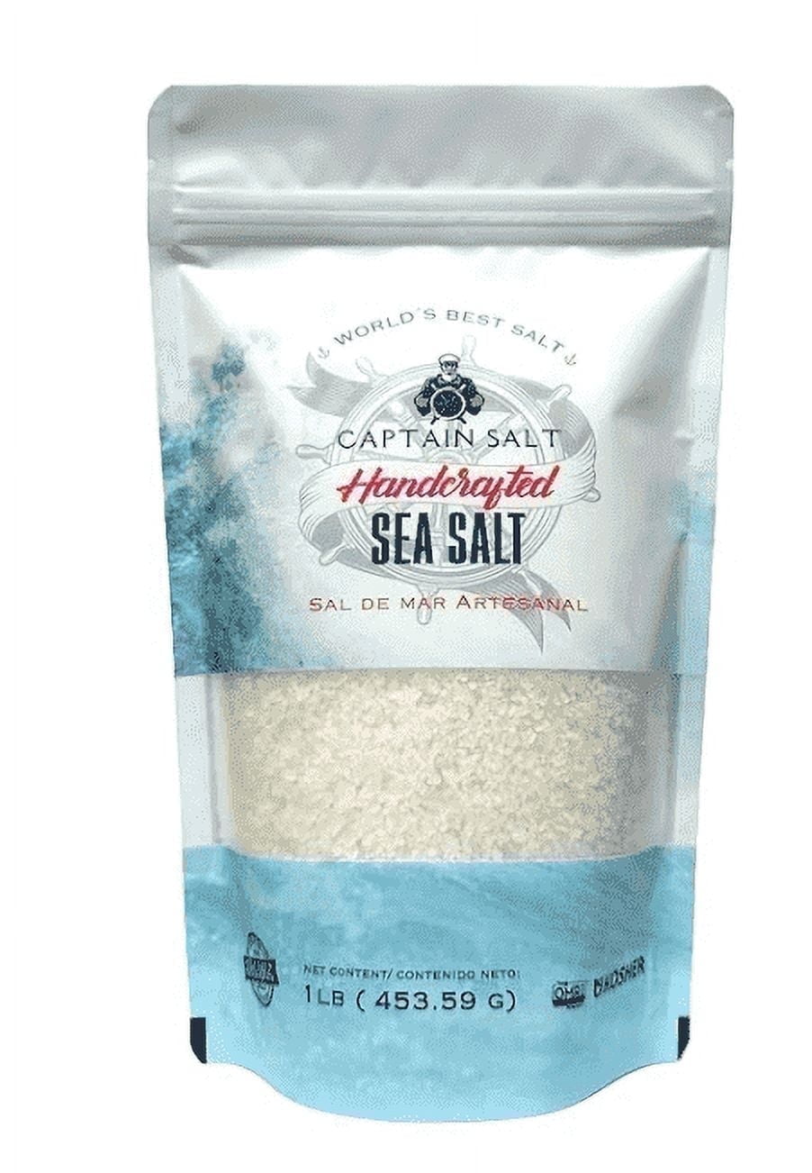 Captain Salt Organic Mineral Sea Salt 1 Pound Natural Grain with