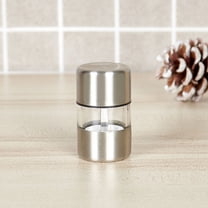 Premium Sea Salt and Pepper Grinder Set, Spice Mill with Brushed Stainless Steel, Small Portable Ceramic Salt & Pepper Shakers, 1 Pcs, 2.04x1.18"