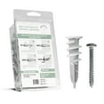 thumbnail image 1 of Premium Self-Drilling Drywall Anchors | Used On Drywall, Plaster Board, Sheetrock, Gypsum, Hollow Wall | 50#8X 1-1/4 Philips Screws and 50 Plastic Anchors - 90 Lbs, 1 of 5