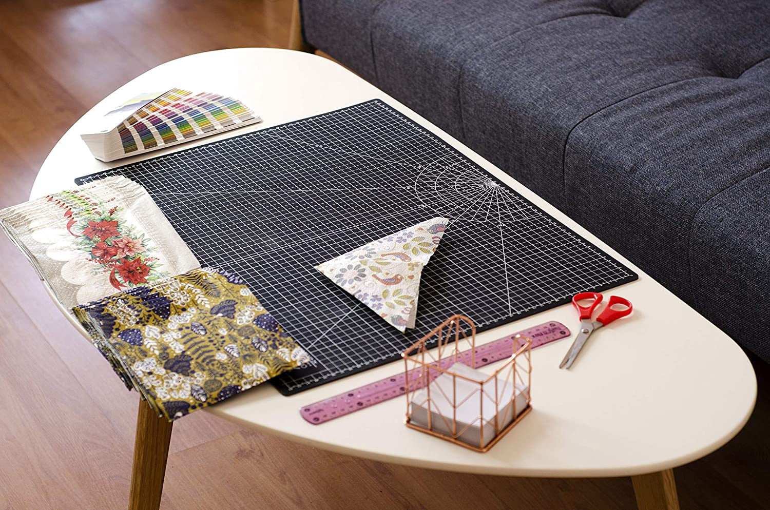 Premium Self Healing Cutting Mat - 24 Inches by 36 inches - A1, 3 Layer Quality PVC Construction - Dual Sided, Imperial and Metric Grid Lines - Perfect for Cutting, Sewing, and Crafts