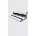 thumbnail image 1 of Horizon 3012-AADK 55 in. Premium Series Pontoon Bench Seat Cushion Set, White, Navy & Blue, 1 of 3