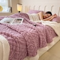 thumbnail image 1 of Premium Sherpa Fleece Blanket 59x79 Inches - Ultra Plush Reversible Blanket for Couch, Heavy Duty 4lb Warm Blanket for Bed, Hypoallergenic Winter Blanket for Extreme Cold, Hotel Collection, 1 of 7