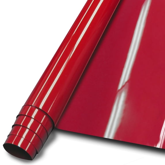 Premium Shiny Thick Patent Vinyl Material for Arts and Crafts - Durable, Vibrant, and Versatile Crafting Supply for DIY Projects. Red, 50" Wide x 2 ea 6' Long sheets. 4 yards total 11 Gauge Thick.
