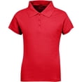 thumbnail image 1 of Premium Short Sleeves Girls Polo Shirts  ScotchGuard Treated, Stain Resistant, 1 of 3