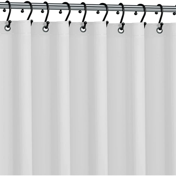 Premium Shower Curtain Liner, 72"W X 72''H - PVC-Free, 6G PEVA Shower Curtain with 12 Rust Proof Grommets And Magnet-weighted Bottom Hem - Moisture Stain Proof Shower Curtain Liner - White