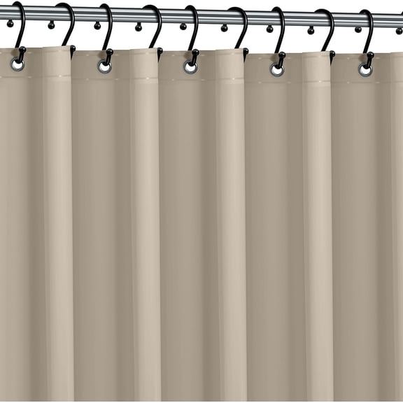 Premium Shower Curtain Liner, 72"W X 72''H - PVC-Free, 6G PEVA Shower Curtain with 12 Rust Proof Grommets And Magnet-weighted Bottom Hem - Moisture Stain Proof Shower Curtain Liner - Taupe