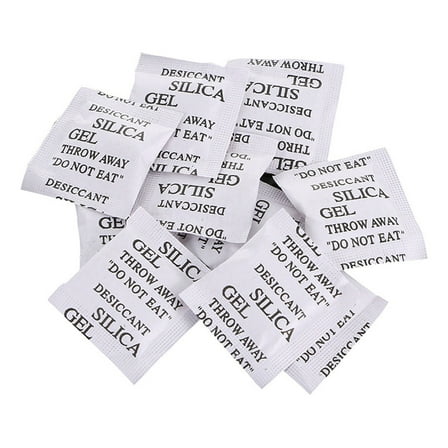 Premium Silica Gel Desiccant Packs 1 Gram 10 Packets Moisture Absorbers Dehumidifier Oil Resistant Food Pharmaceutical Contact Safe for Storage