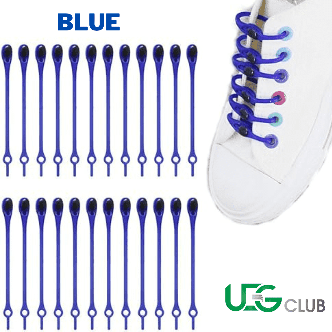 UEG CLUB Elastic Shoe Laces, Durable Silicon No Tie Shoelaces for