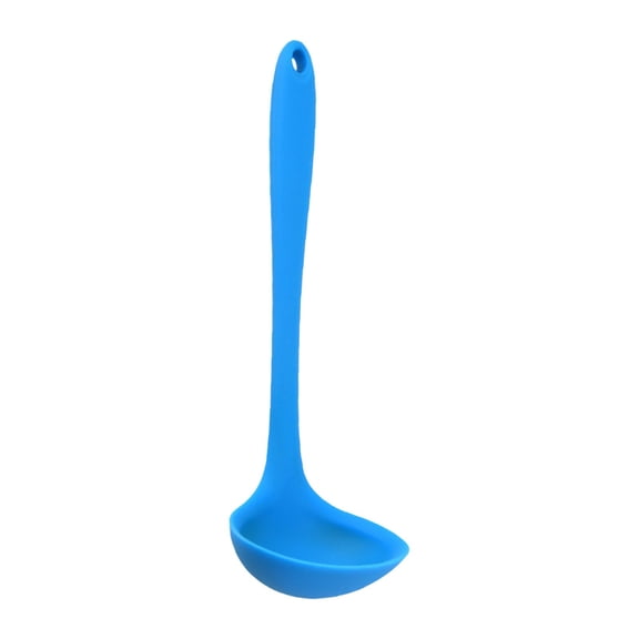 Premium Silicone Cooking Ladle,8.7 Inch Small Ladle Spoon,High Heat Resistant and Non Stick Silicone Soup Spoons,BPA Free Durable Kitchen Utensils for Cooking,Stirring and Serving Soups(Blue)