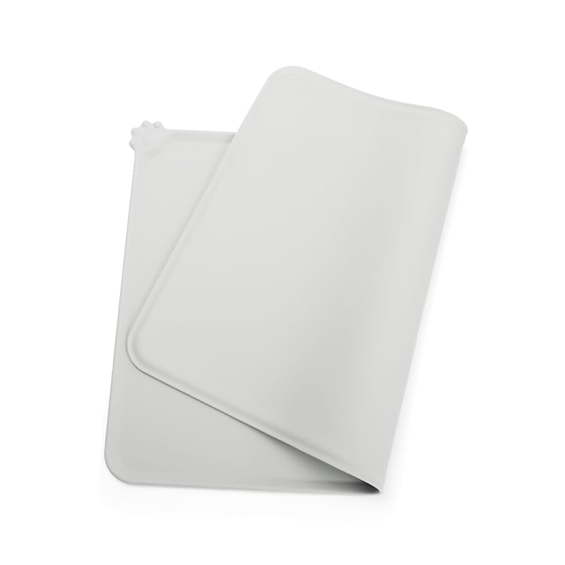 Premium Silicone Dog Food Mat 19 x 12 Inch,AntiSlip, Waterproof, Pet