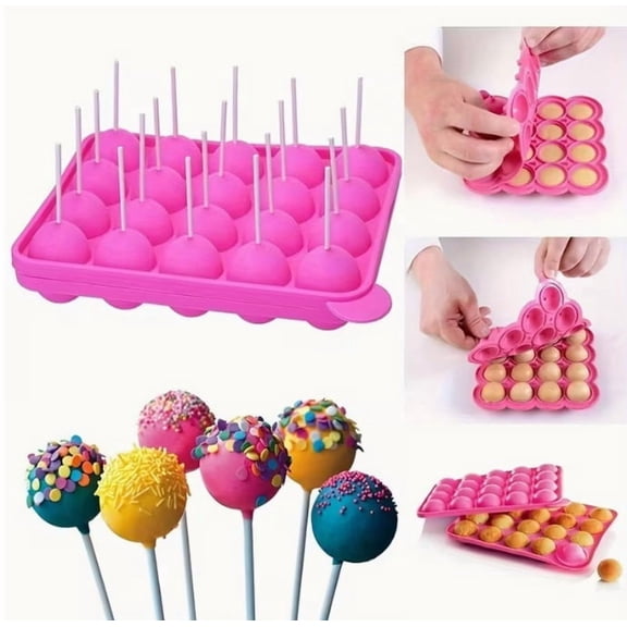 Premium Silicone Lollipop Mold for Cake Pops, Chocolates, and Candies - Flexible Baking Tool for Easy Release