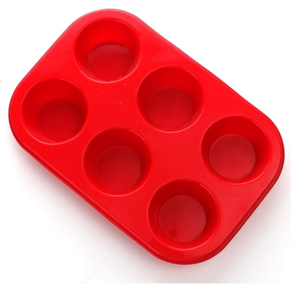 Premium Silicone Muffin Pan - Bake Perfect Muffins and Cupcakes with Ease, 6 Cup Muffin